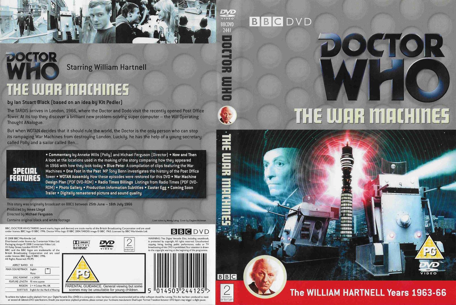 Picture of BBCDVD 2441 Doctor Who - The war machines by artist Ian Stuart Black from the BBC records and Tapes library